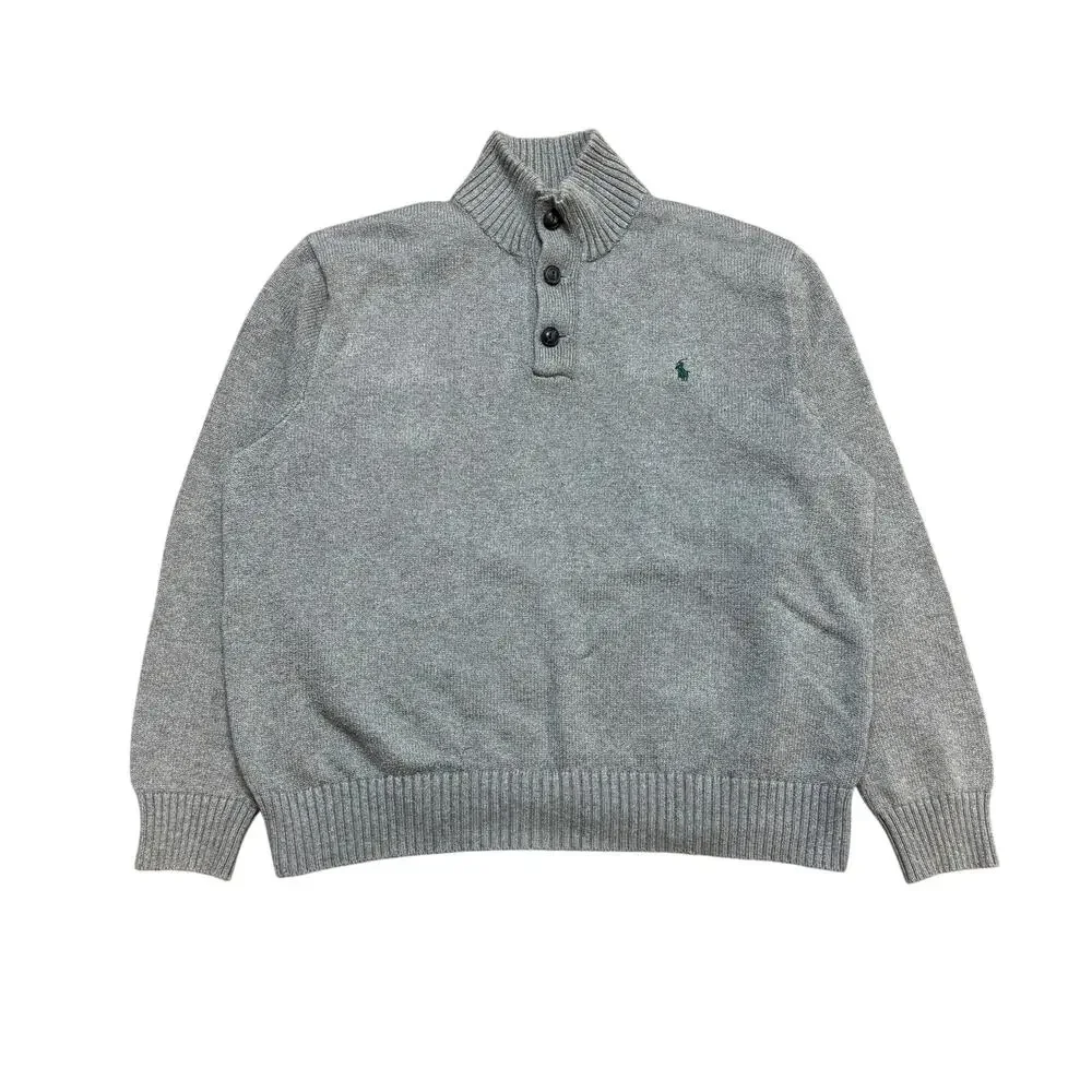 Polo Ralph Lauren Button Knit Pullover Sweater Men's XL Preppy Old Money